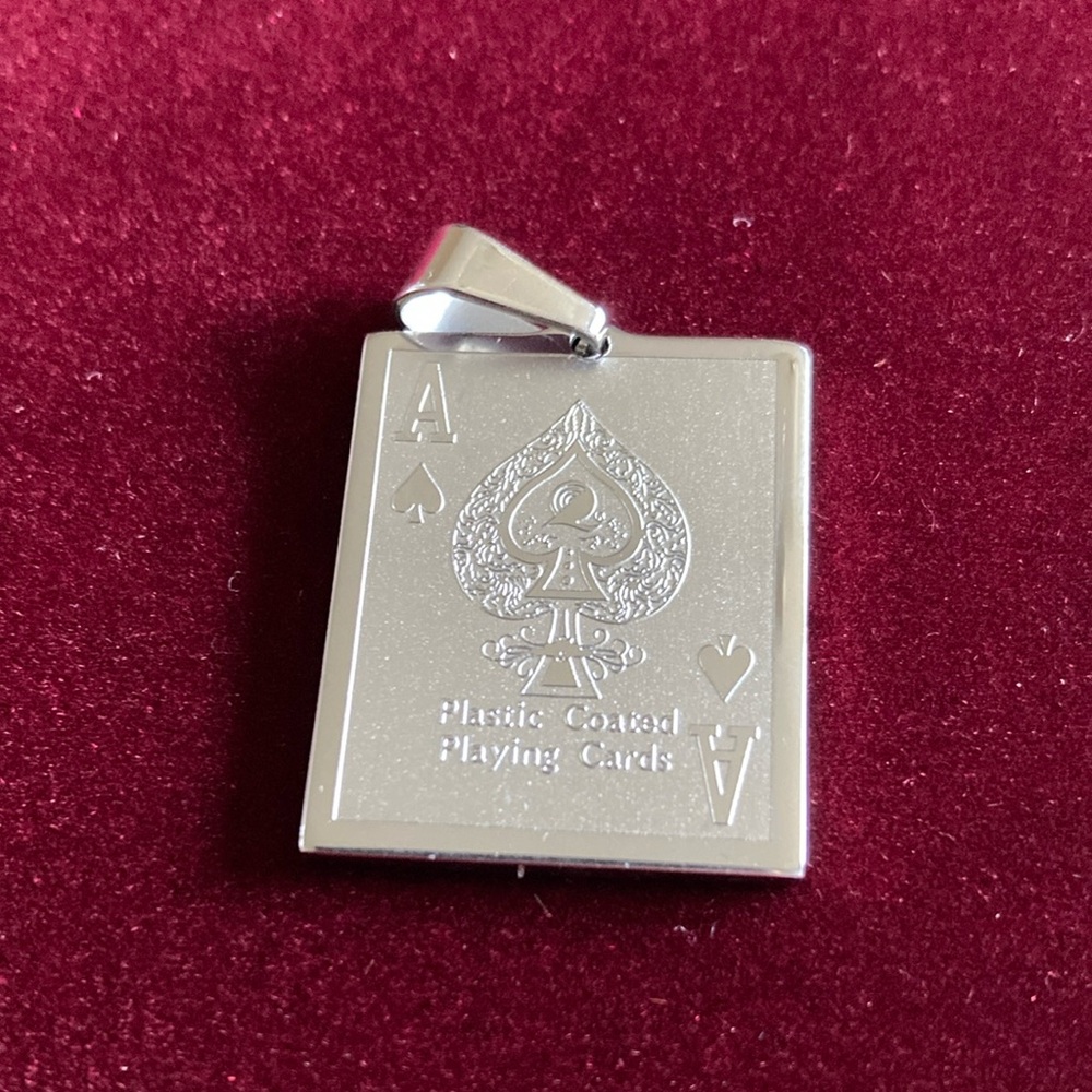 Silver Ace Of Spades Pendant